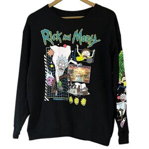 Cartoon Network Black Rick and Morty Crewneck Sweater
